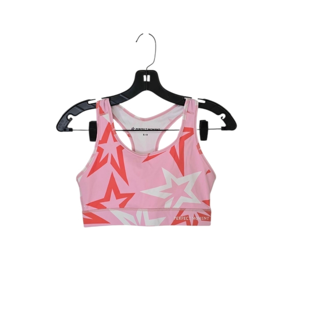 PERFECT MOMENT Starlight Stretch Sports Bra Baby Pink Women's Small